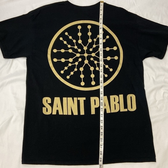 SAINT PABLO,MEN,BLACK/TAN,SHORT SLEEVE,TOUR T-SHIRT. CHEST-43 INCHES. - Picture 4 of 10
